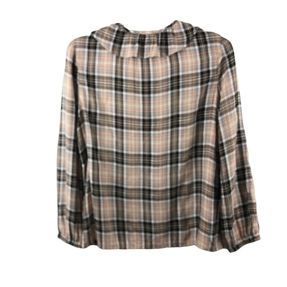 J.Crew Point Sur Plaid Button Down Blouse - Picture 3 of 7